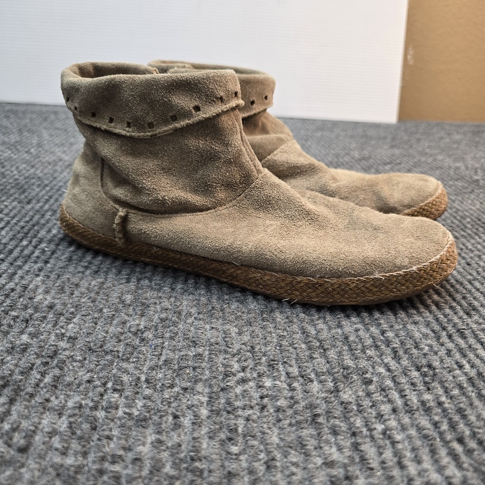 UGG Womens Size 8.5 M Brown‎ Suede Zip Ankle Fashion Boots Bootie - Picture 9 of 9